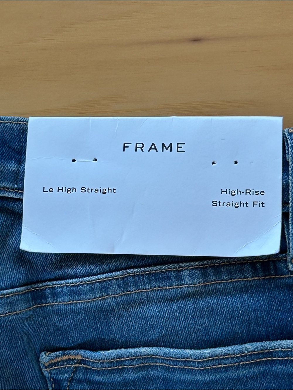 Frame Denim Dark Blue Straight-Leg Jeans with Frayed Hem Size 28 NWT - Picture 4 of 7